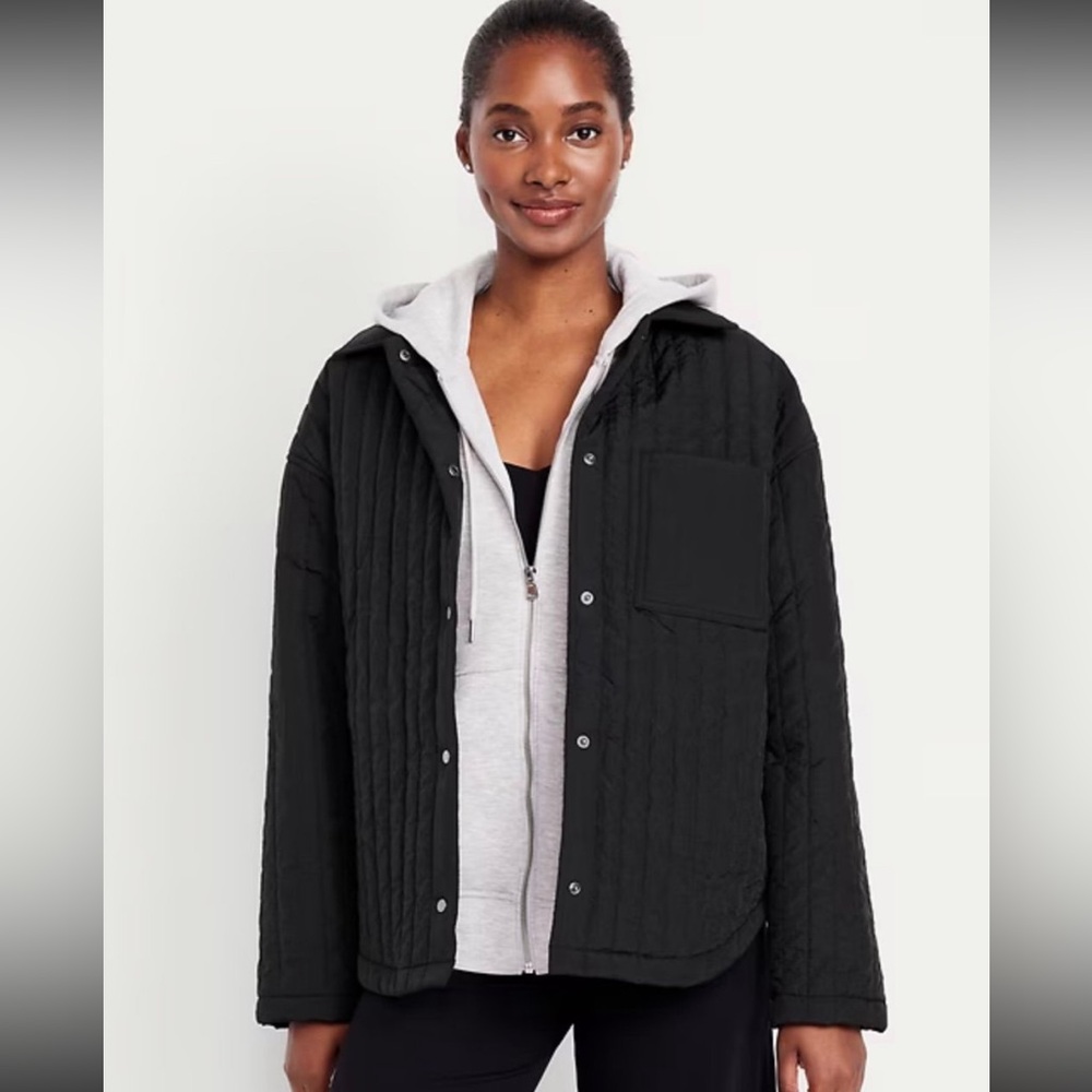NWT Old Navy Lightweight Oversized Water Resistant Quilted Jacket - Picture 3 of 6